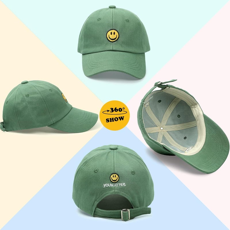 SONMONY Store Smile Face Toddler Baseball Cap Boy Baseball Hats Kids Washed Funny Hats Adjustable Cute Caps for 3-12 Years… - Image 3